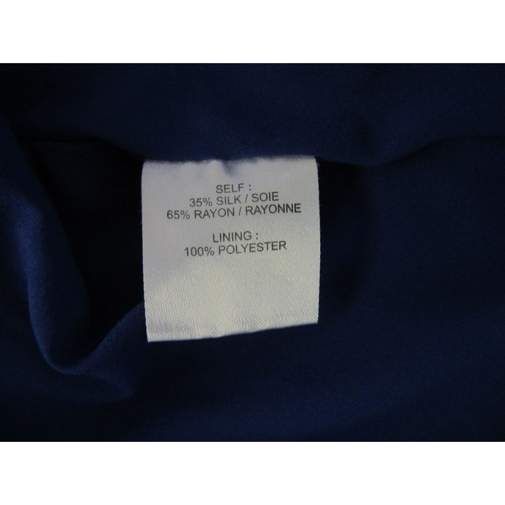 TANYA TAYLOR Blue Floral Natalia Size 10 Short 3/4 Sleeves Lined V-Neck Dress - Picture 7 of 7